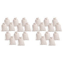 24Pcs Small Cotton Drawstring Bags Reusable Muslin Cloth Gift Candy Favor Bag Jewelry Pouches