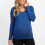 Comfortable Maternity Shirt with Discreet Nursing-royal blue S 7