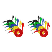 10PZ 4mm Multimetro Spina Un Banana per Pinze Un Coccodrillo Cavo di Prova per Cavi di Prova Elettrici E Cavo Un Coccodrillo