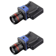 2X XPE LED 120 Lumen 3 Modalita' Impermeabile Zoomable Clip- Cap Hat Luce Torcia Elettrica Lampada Frontale Nera