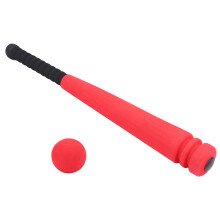 Batte de Baseball en Mousse avec Jeu de Jouets de Baseball pour Enfants de 3 Ă 5 Ans, Rouge