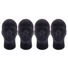 4X Male  Foam Mannequin Manikin  Model Wigs Glasses Cap Display Stand Black