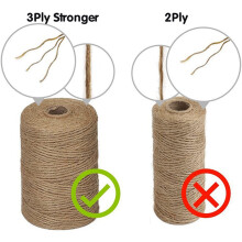 2X 200M / Rolle 2mm Jutegarn Naturdicke Braune Schnur für Haus Garten Pflanzen BilderhäNger Industrielle Verpackungs Schnur
