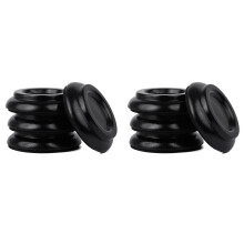 Piano Caster Cups Piano Wheels Upright Piano Leg Foot Pads Protectors Wood Set of 8, Black