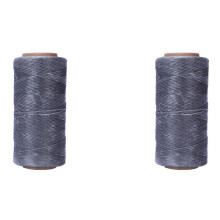 2st 260M 150D 1MM Leer Naaien Gewaxt Wax Draad Hand Naald Koord  DIY Nieuwe Kleur: Grijs