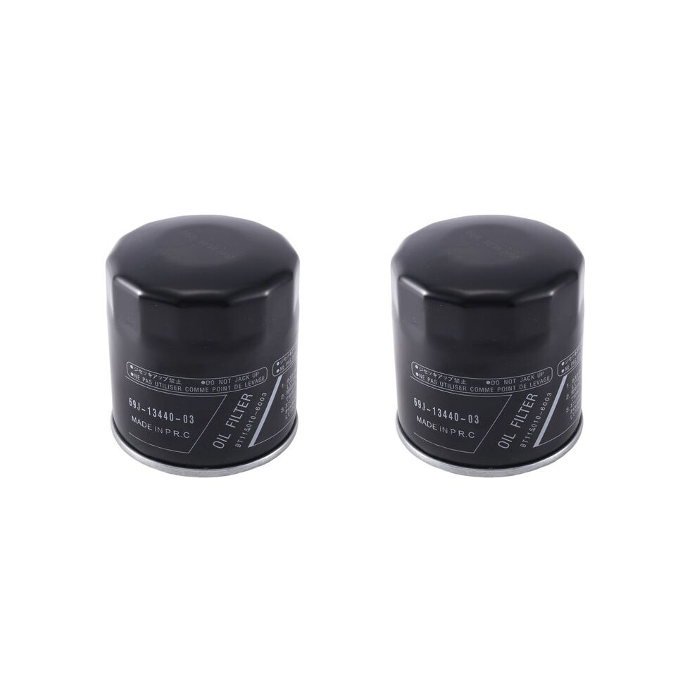 2X For 69J-13440-01-00 F150,F200,F225,F250 Outboard Oil Filter 69J-13440-03-00 Black 6033977939329