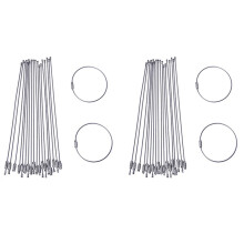 Edelstahl 20cm Draht Schluesselbund Kabel Schluesselring (100 Stueck)