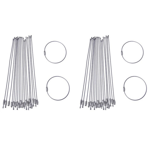 100PCS en Acier Inoxydable Fil de 20cm Porte-Cles