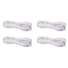 4Pcs 10M Câble D'Extension de Connecteur TéLéPhonique RJ11 Blanc