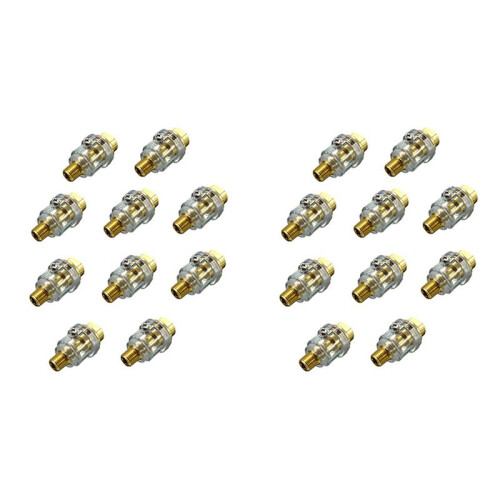 20Pçs  Oiler Pneumatic Tool Accessories- 1/4Polegadas NPT Oiler Oil Lubricator para Air Compression Air Tool Oiler - Amarelo