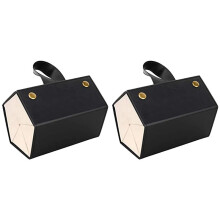 2X Multiple Travel Zonnebrillen Organizer Case - PU Leer Hangende Opvouwbare Brillen Case Opbergdoos voor Mannen Vrouwen