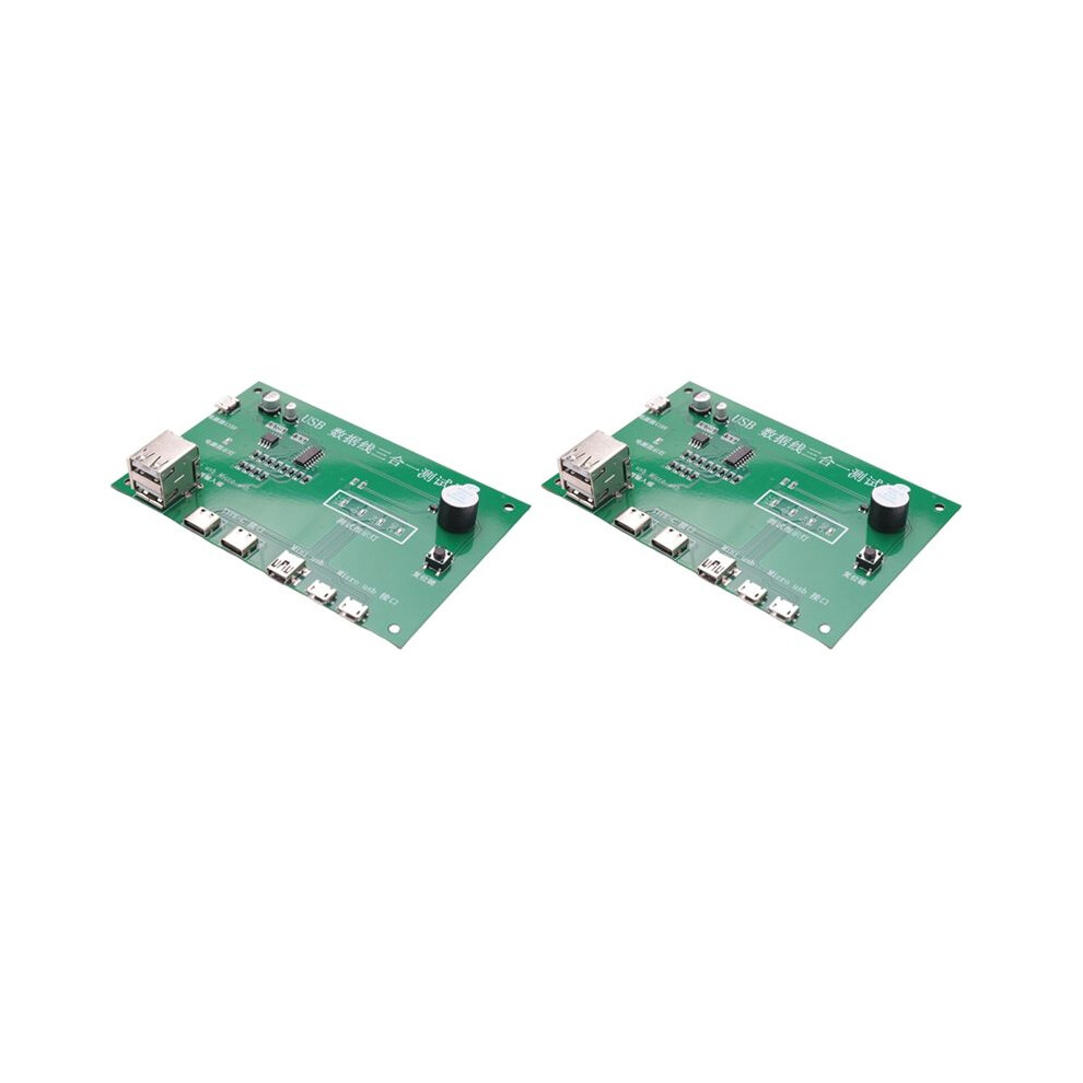 2X 3 In 1 Usb Cable Triad Tester Charging Cable Test Card Tpye-C Usb Miniusb Pcb Board Data Wire Test Fixture 6031501854872