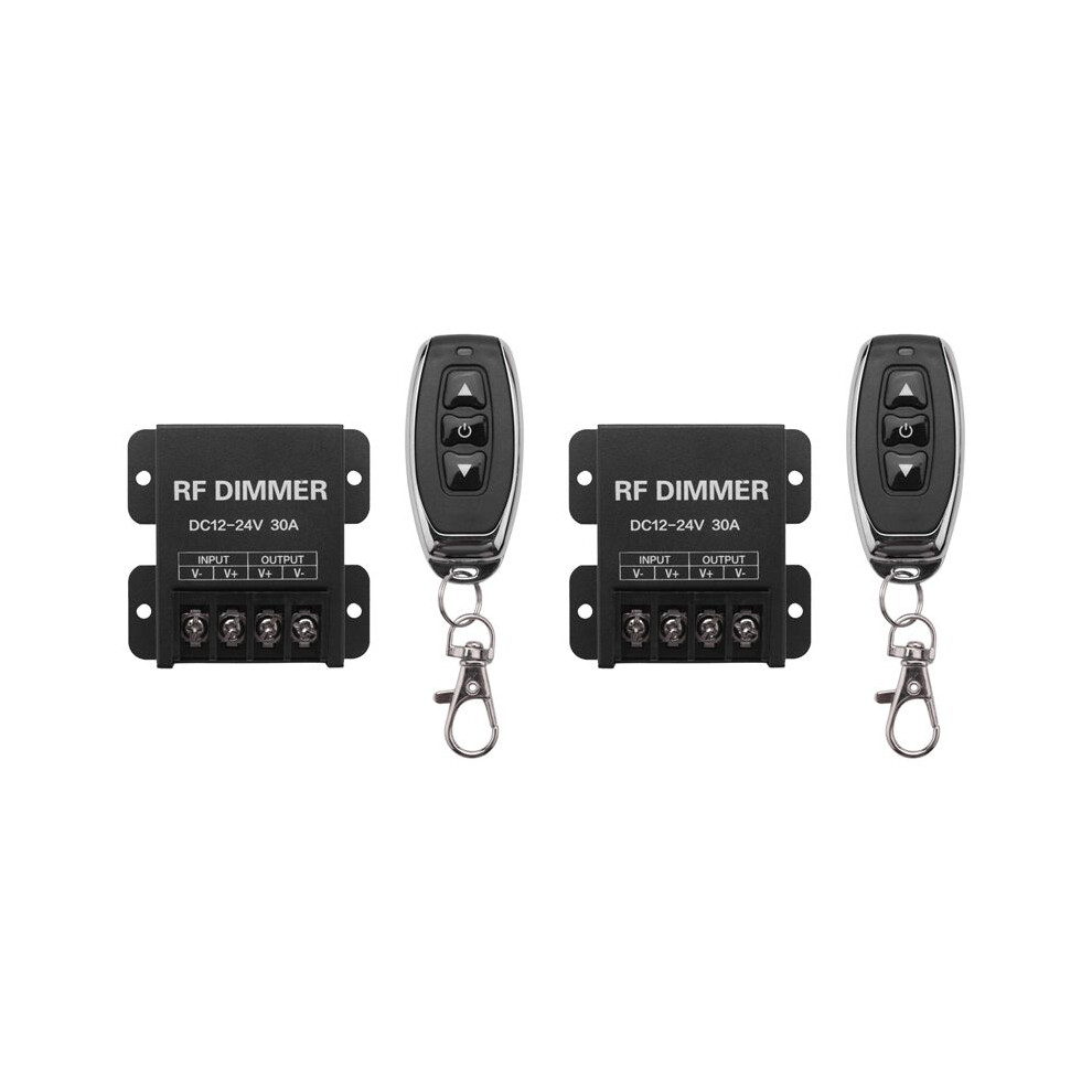 2X 12V Rf Led Dimmer Wireless Brightness 3 Keys Remote Controller 12V-24V 30A 720W For 5050 Single Color Strip Lights 6031982881978