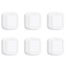 6X Interruptor de Cena com Botão WiFi Tuya Interruptor de Parede com Luz Inteligente Sem Fio Baixo Consumo de Energia Sem Fiação para um Toque