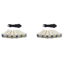 2X Guitar Cattle Bone Material Acoustic Guitar Bridge Pins with Pearl Shell Dot for Acoustic Folk Guitar Accessories