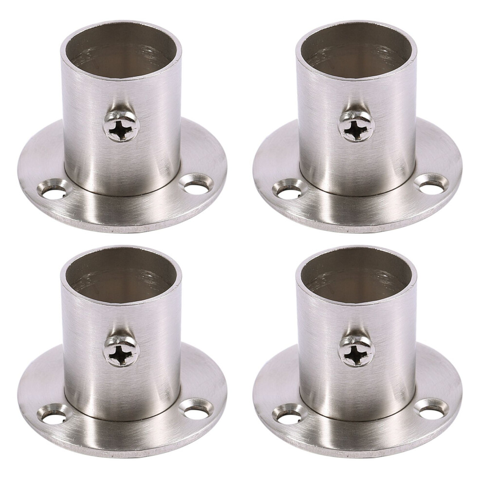 4X Closet Wardrobe 22Mm Dia Pipe Hanging Rail Rod End Support Bracket 6031820755676
