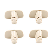 4Pcs Car Beige ABS Interior Roof Hooks Clothes Hanger Hook Trim for  V90 S90 XC40 XC60 XC90 2015-2020
