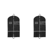 2X Anzugtasche für die Reise, Anzugträger für Herren, Atmungsaktiver Kleidersack mit 2 Netztaschen und 1 PVC-Tasche für Den Reiseschrank