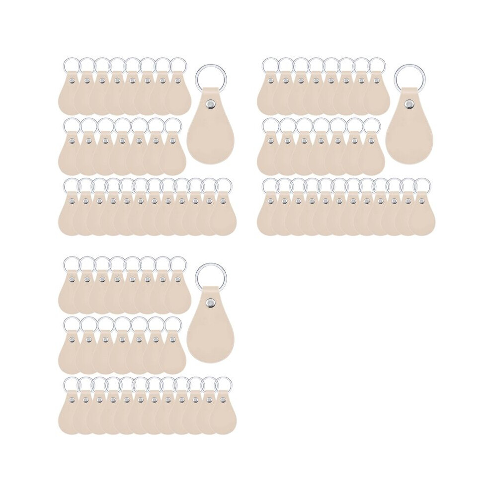 90 Pcs Leather Key Fob Kit For Diy Pu Leather Key Fobs Blanks With Rivets And Key Rings For Engraving Keychain 4714120683703