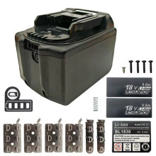2X BL1890B Lithium Ion Battery Plastic Case 15X18650 for 18V Li-Ion Battery Pack Box with Sticker