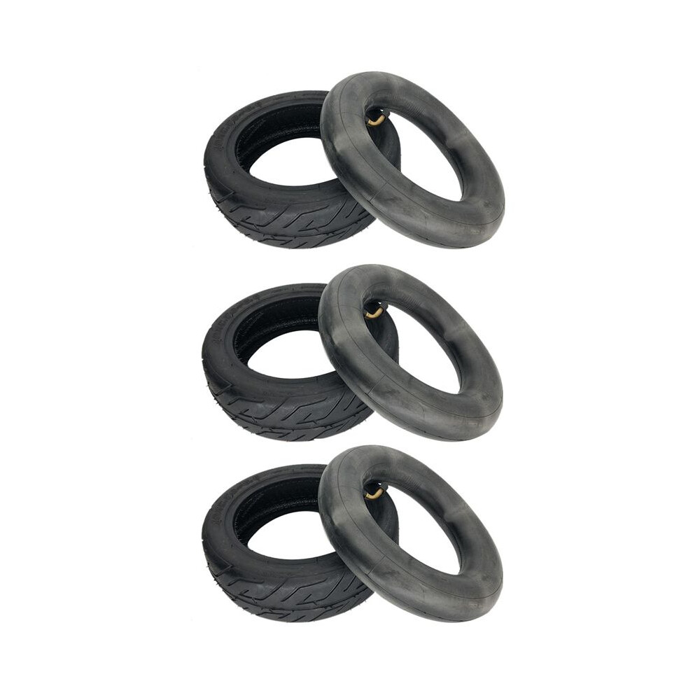 3Pcs 10X2.70-6.5 Inner Tube Outer Tire 10X2.70-6.5 Inflation Tyre For Electric Scooter Balance Scooter Accessories Black 4714115057472
