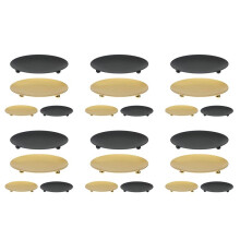 24Pack Iron Plate Candle Holder, Pillar Candlestick Holders,for LED & Wax Candles,Incense Cones,Spa,Weddings(Gold+Black)