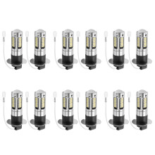 12 StüCke H3 Super Hell LED Nebel Antrieb DRL GlüH Birnen Kit 6000K Weiß
