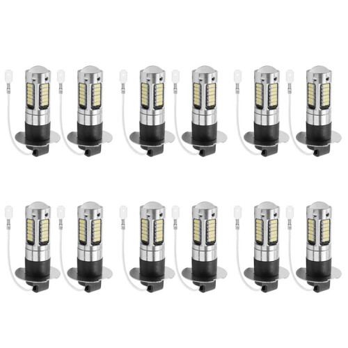 12 StüCke H3 Super Hell LED Nebel Antrieb DRL GlüH Birnen Kit 6000K Weiß
