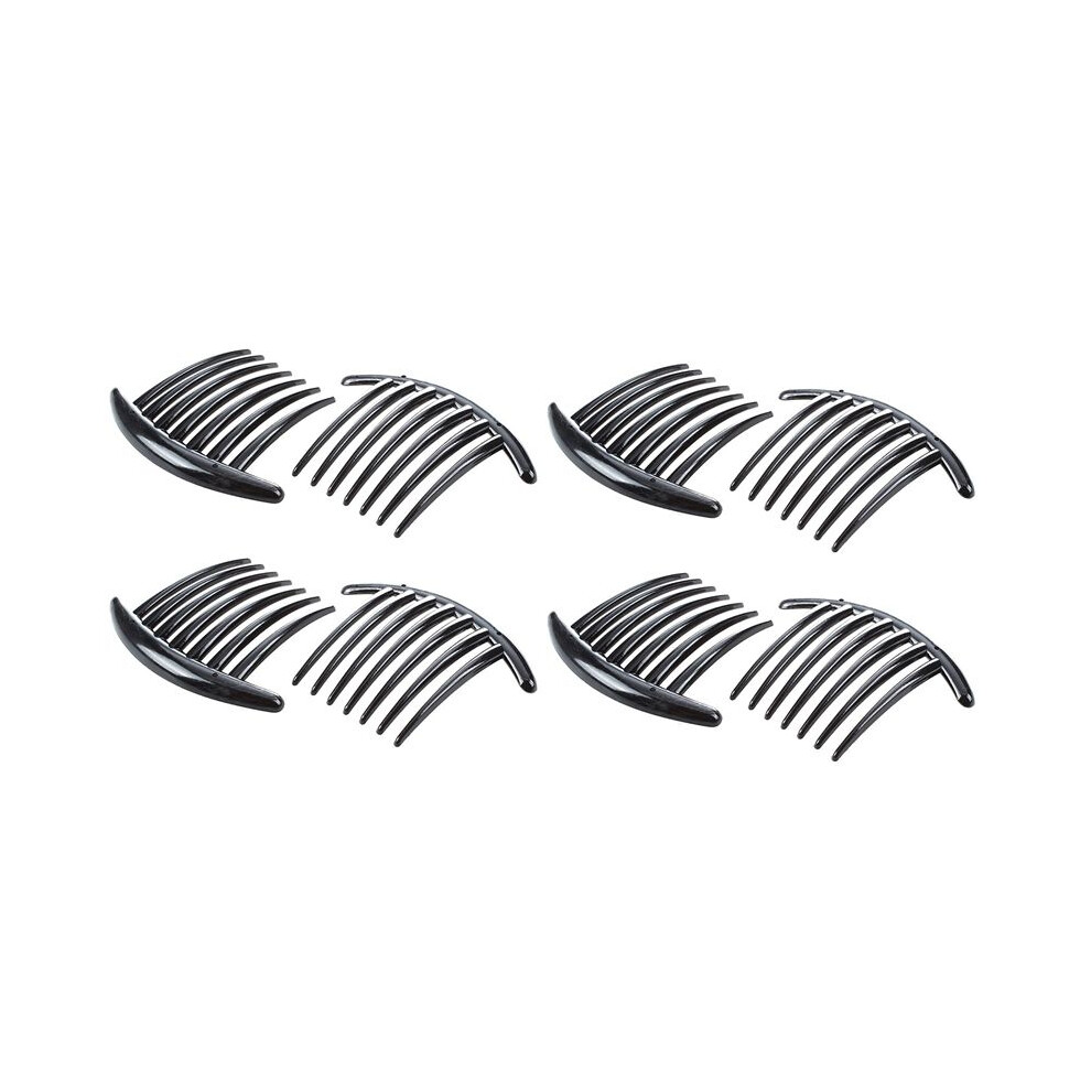 Typecat 8Pcs Hair Comb Pin Accessories Plastic Women Lady Fashion Black