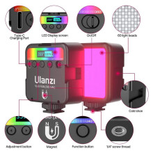 2X Ulanzi VL49 RGB LED Fill Light Portable Multi-Function 2500K-9000K Pocket Camera Fill Light Live Photography Lighting