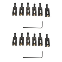 12 Roller Bridge Tremolo Selle con Chiave per Chitarra Elettrica  Strat Tele Nero