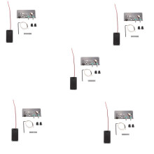 5X Active Stumme Gitarre Pickup 3,5 mm Ausgangs Stecker Pickup mit 9V Batterie Box Schwarz Leise Guitarra Zubehör