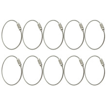 10Pcs Stahl Verriegelungsschraube Wire Kabel Keychain Schluesselanhaenger Aussen Zubehoer