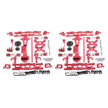 2X for  1:14 144001 RC Car Full Upgrade Spare Parts Metal C  Steering Cup Swing Arm Central Drive Shaft,Red
