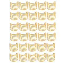 30Pcs Hotel Napkin Ring Napkin Holder Metal Napkin Buckle Christmas Wedding Gold Napkin Circle Banquet Dinner Table