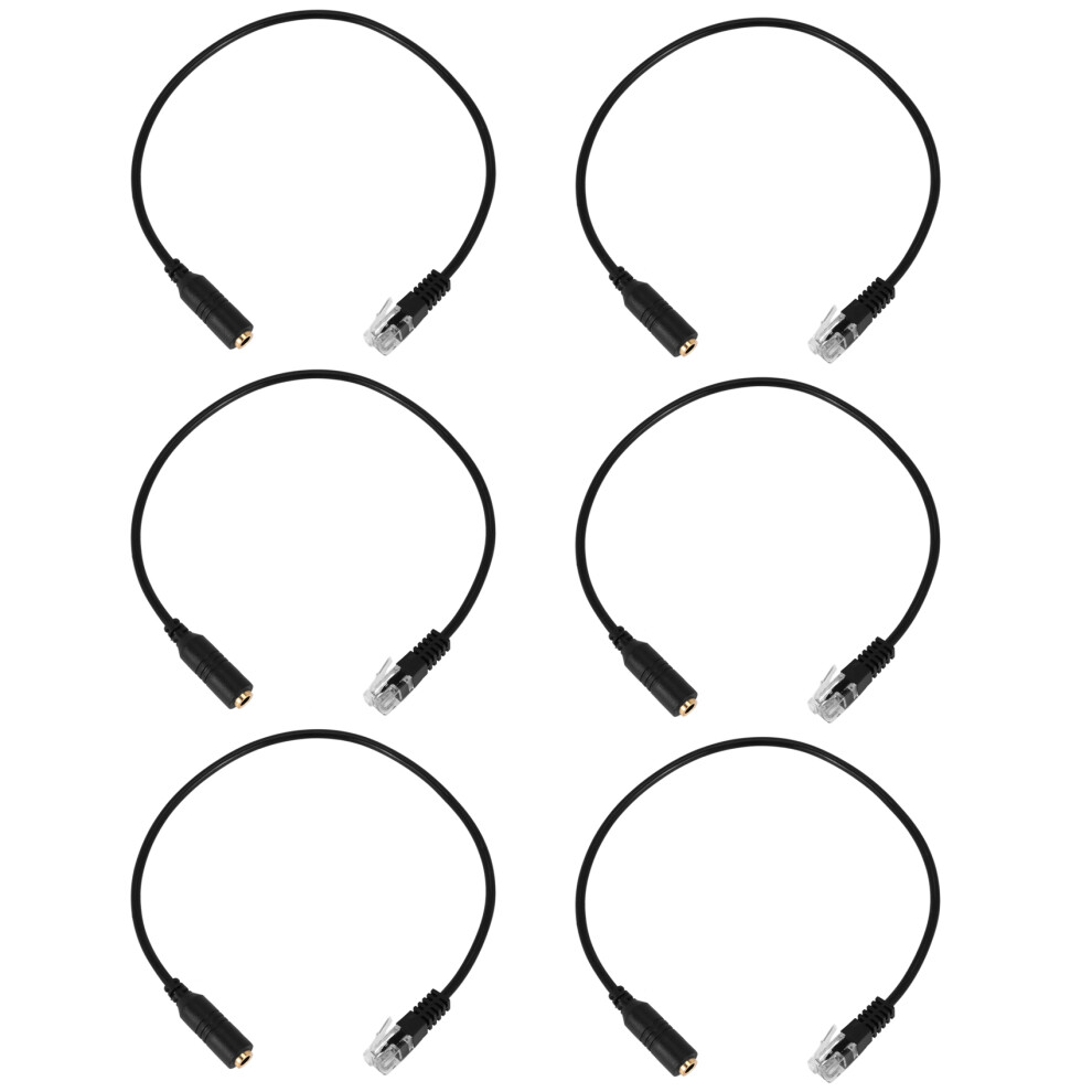 6X 3.5Mm Plug Jack To Rj9 For Headset To For Office Phone Adapter Cable 4713422021930