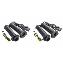 2X Universal Motorcycle 7/8Inch 22mm Electric Heated Grips Scooter Moped Bar Hand Warmer Adjustable Hot Grip 12V