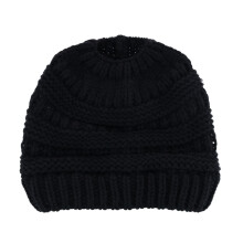 CTM Women's Ponytail Winter Beanie Knit Hat