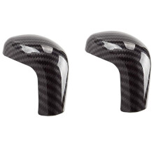 2X Carbon Fiber Print Auto Gear Shift Knob Cover Trim for Camry 2018-2020 Avalon Hatchback 2019 2020