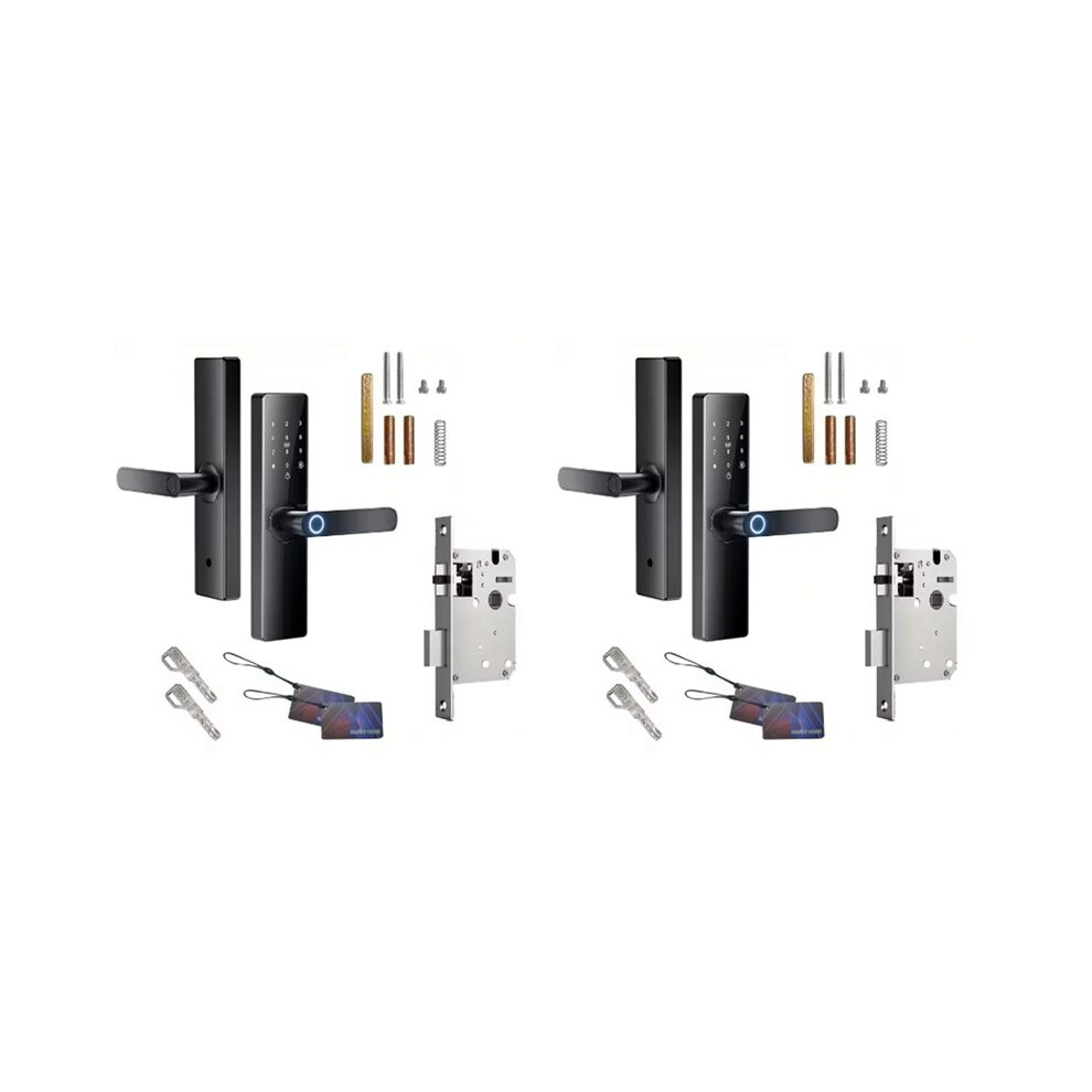 4X Tuya Wifi Digital Electronic Door Lock With Fingerprint Card Password Key Unlock Advanced Security 4712584794492