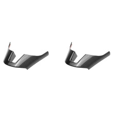 2X Carbon Fiber Steering Wheel Decorative Frame Panel Cover Trim for 3 Axela 2014 2015 2016