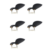 5pcs 3/4 4/4 Violin Chin Rest Chinrest Wood with Standard Bracket Black