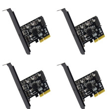 4X Carte USB PCIE Type C PCI-Express 4X Vers USB 3.2 Gen 2X2 (20Gbps) Jeu de Puces ASM3242 pour Windows 8/10/Linux