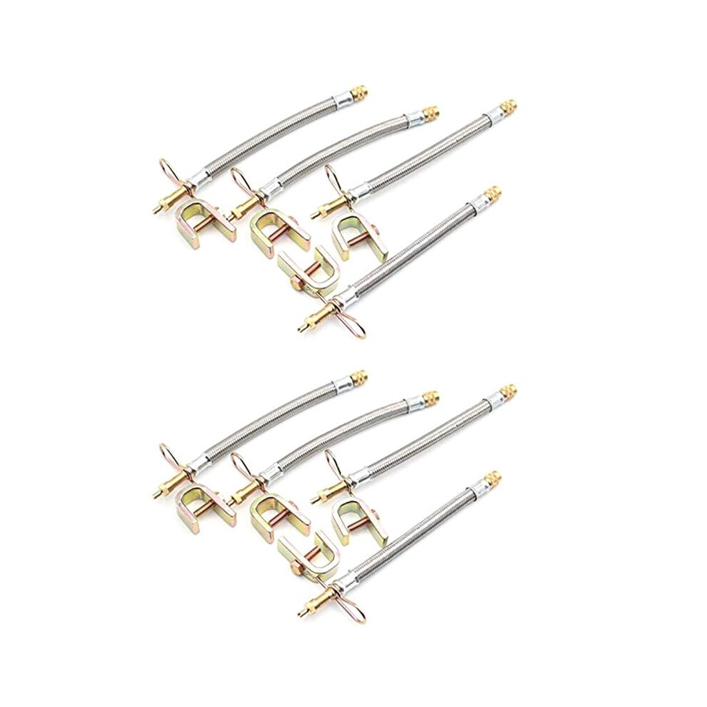 8Pcs 12 Inch Flexible Valve Stem Extenders Stainless Steel Tyre Tire Valve Stem Extension Adaptors Car Truck Trailer 6033687967452