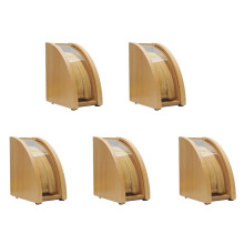5X Hand-Drip Coffee Filter Paper Holder with Lid for Tapered Filter Paper Box Storage Rack Dust-Proof