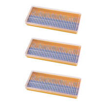 90 Pcs Bur Grinding Stone Grinding  Set Coated Carving Burrs Rotary Tool Bit Grit 120 Shank 3mm 1/8 Inch for  Tools