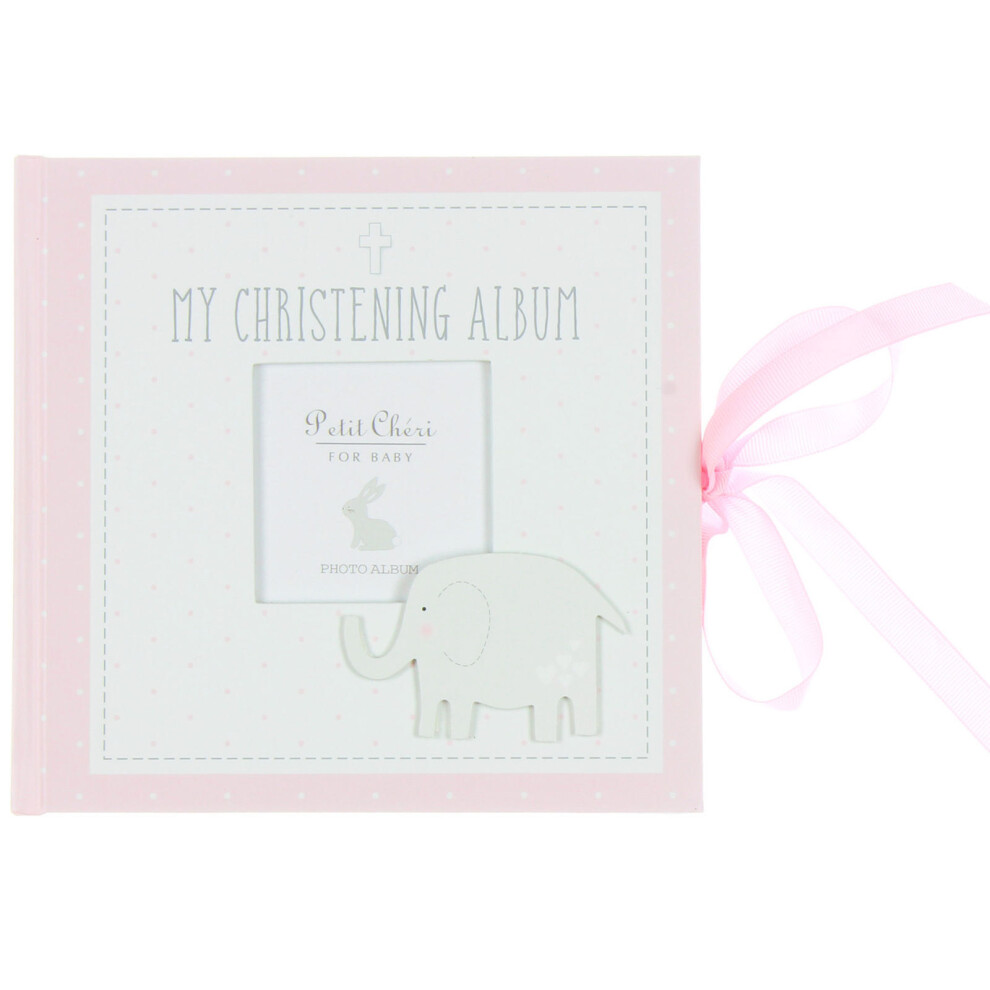 Petit Cheri Baby Christening Photo Album - My Christening Album (Pink) Pink