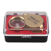 3pcs Portable 30X Power 21mm Jewelers Magnifier Foldable Gold Eye Loupe Jewelry Store Magnifying Glass