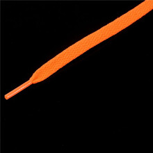 2X Trainers Replacement 8mm Wide Orange Flat String Shoelace Pair