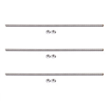 3X 320mm X M8 Stainless Steel Thread Bar Stock Rod Silver Tone